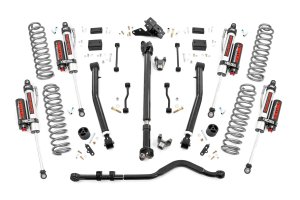 Jeep Wrangler Suspension Lift Kit - Front + Rear - Rough Country - 3.5 Inch Lift | Adjustable Control Arm | Vertex - '18-'23